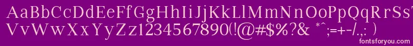 VipromanRegular Font – Pink Fonts on Purple Background