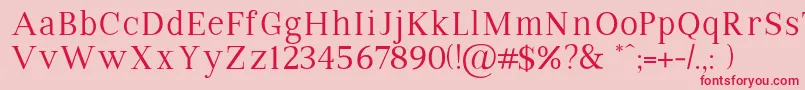 VipromanRegular Font – Red Fonts on Pink Background