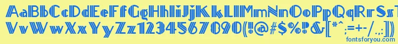 Titanickdisplaynf Font – Blue Fonts on Yellow Background
