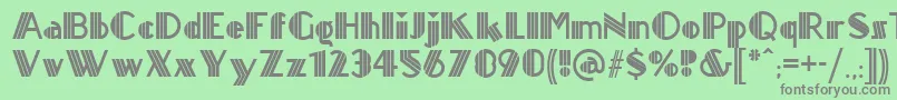 Titanickdisplaynf Font – Gray Fonts on Green Background