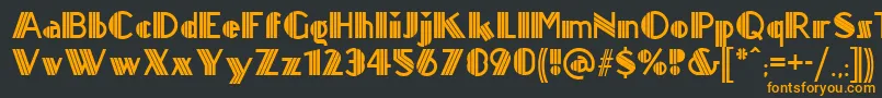 フォントTitanickdisplaynf – 黒い背景にオレンジの文字