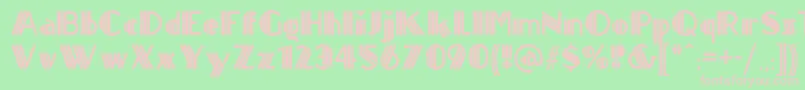 Titanickdisplaynf Font – Pink Fonts on Green Background