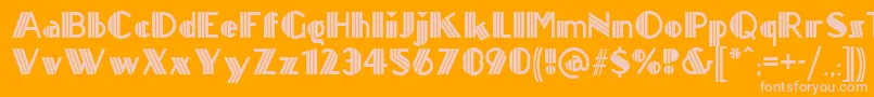 Titanickdisplaynf Font – Pink Fonts on Orange Background