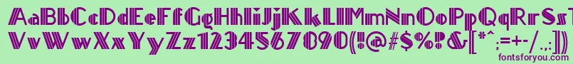 Titanickdisplaynf Font – Purple Fonts on Green Background