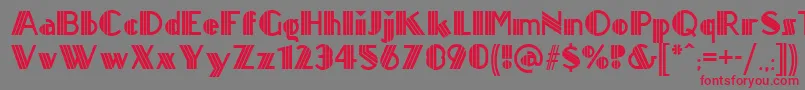 Шрифт Titanickdisplaynf – красные шрифты на сером фоне