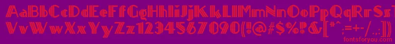Titanickdisplaynf Font – Red Fonts on Purple Background