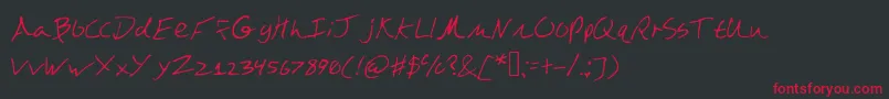 Dazebuna Font – Red Fonts on Black Background