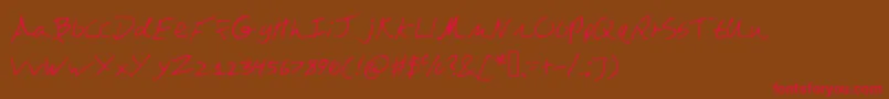 Dazebuna Font – Red Fonts on Brown Background