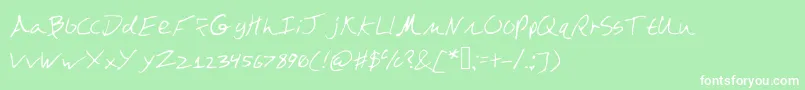 Dazebuna Font – White Fonts on Green Background