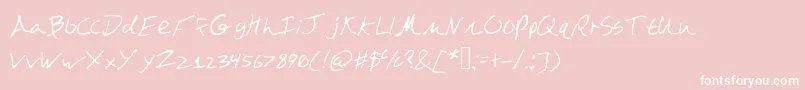 Dazebuna Font – White Fonts on Pink Background