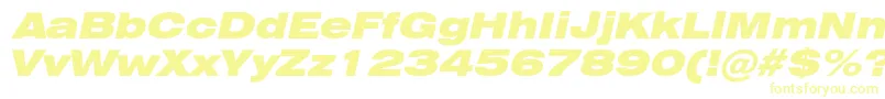 Шрифт HeliosextblackItalic – жёлтые шрифты