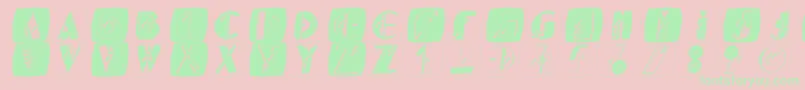 Kidgeboxes Font – Green Fonts on Pink Background