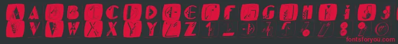 Kidgeboxes Font – Red Fonts on Black Background