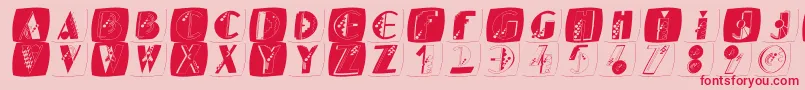 Kidgeboxes Font – Red Fonts on Pink Background