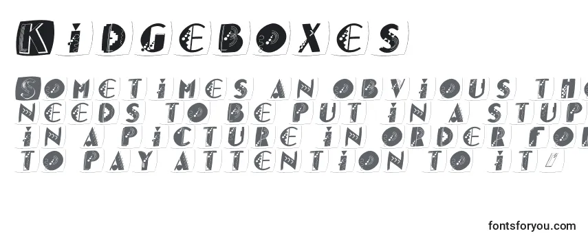 Обзор шрифта Kidgeboxes