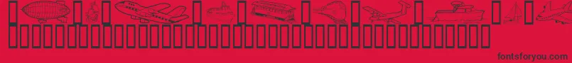 GeMotion Font – Black Fonts on Red Background