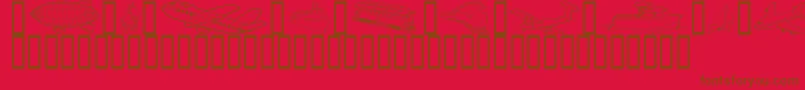 GeMotion Font – Brown Fonts on Red Background