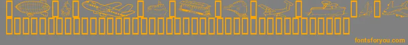 GeMotion Font – Orange Fonts on Gray Background