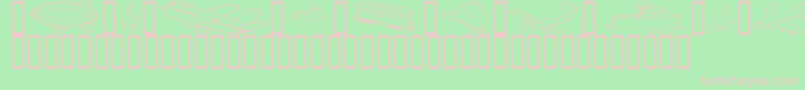 GeMotion Font – Pink Fonts on Green Background