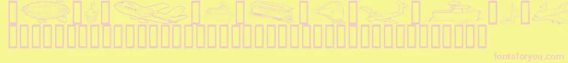 GeMotion Font – Pink Fonts on Yellow Background