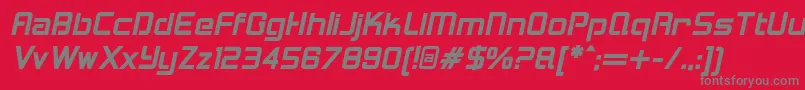 LoganfiveBolditalic Font – Gray Fonts on Red Background
