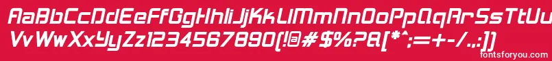 LoganfiveBolditalic Font – White Fonts on Red Background