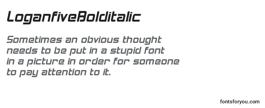 Review of the LoganfiveBolditalic Font