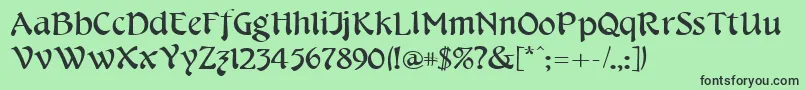 CheshirebroadRegular Font – Black Fonts on Green Background