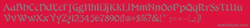 Шрифт CheshirebroadRegular – серые шрифты на красном фоне