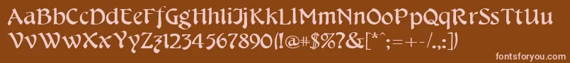 Шрифт CheshirebroadRegular – розовые шрифты на коричневом фоне