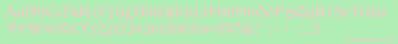 CheshirebroadRegular Font – Pink Fonts on Green Background