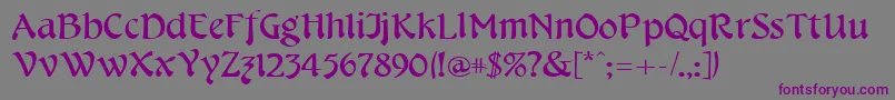 Шрифт CheshirebroadRegular – фиолетовые шрифты на сером фоне