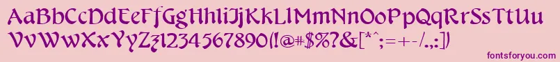 CheshirebroadRegular Font – Purple Fonts on Pink Background