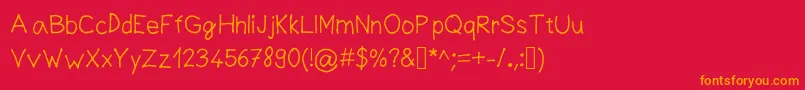 RichMFont Font – Orange Fonts on Red Background