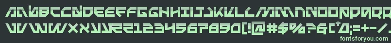 Metalstormhalf-fontti – vihreät fontit mustalla taustalla