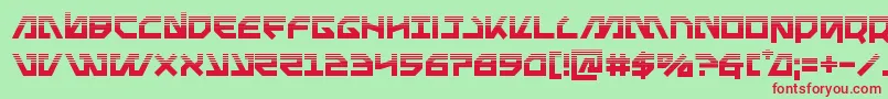 Metalstormhalf Font – Red Fonts on Green Background