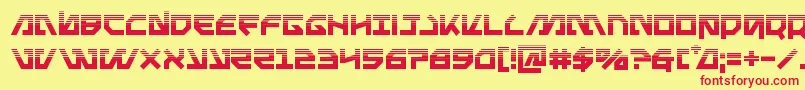 Metalstormhalf Font – Red Fonts on Yellow Background