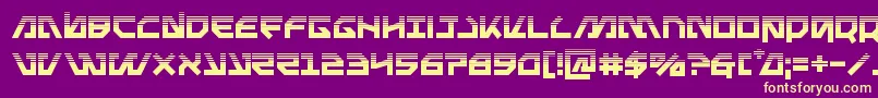 Metalstormhalf Font – Yellow Fonts on Purple Background