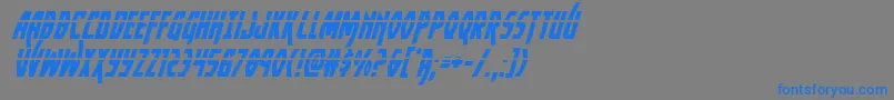 Шрифт Yankeeclipperlaserital – синие шрифты на сером фоне