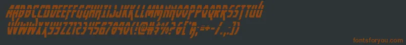 Yankeeclipperlaserital Font – Brown Fonts on Black Background