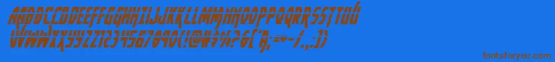 Yankeeclipperlaserital Font – Brown Fonts on Blue Background