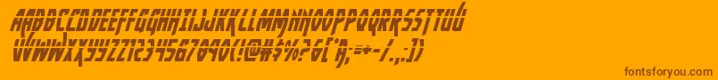 Yankeeclipperlaserital Font – Brown Fonts on Orange Background
