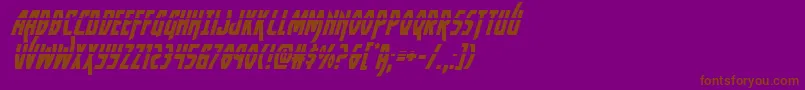 Yankeeclipperlaserital Font – Brown Fonts on Purple Background