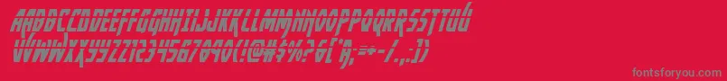 フォントYankeeclipperlaserital – 赤い背景に灰色の文字