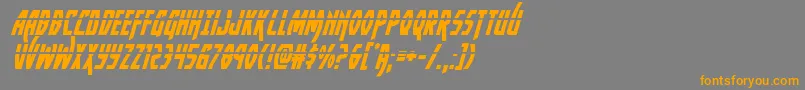 Yankeeclipperlaserital Font – Orange Fonts on Gray Background