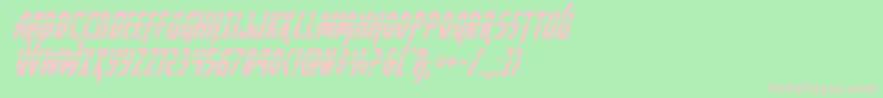 Yankeeclipperlaserital Font – Pink Fonts on Green Background