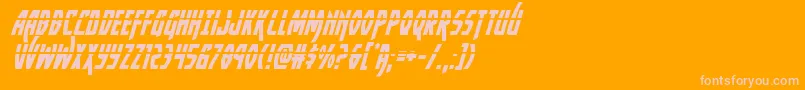 Yankeeclipperlaserital Font – Pink Fonts on Orange Background