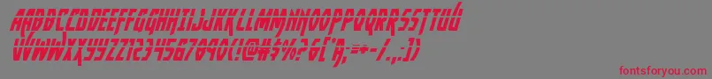 Yankeeclipperlaserital Font – Red Fonts on Gray Background