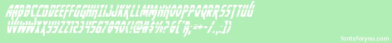 フォントYankeeclipperlaserital – 緑の背景に白い文字