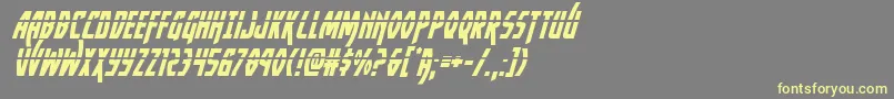 Yankeeclipperlaserital Font – Yellow Fonts on Gray Background